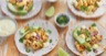 Tacos végétariens de chou-fleur avocat coriandre et sauce yaourt