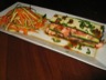 Millefeuille de saumon & courgette & sa salade croquante