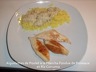 Aiguillettes de poulet à la plancha fondue de poireaux et riz curcuma