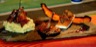 Plats de volailles: Pigeon et sa sauce au pain d'épice sur une purée de pommes de terre tartine à la purée de potimarrons et foie de volaille potimarron rôti...