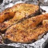 Darnes de saumon frais grillées en croûte d'épices