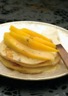 Pancakes mangue et chocolat blanc vanillé