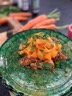 Ma recette de poulet laqué au sésame et tagliatelles de carottes - Laurent Mariotte