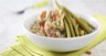 Salade de Haricots Verts et quinoa aux tomates confites coriandre et pignons de pin